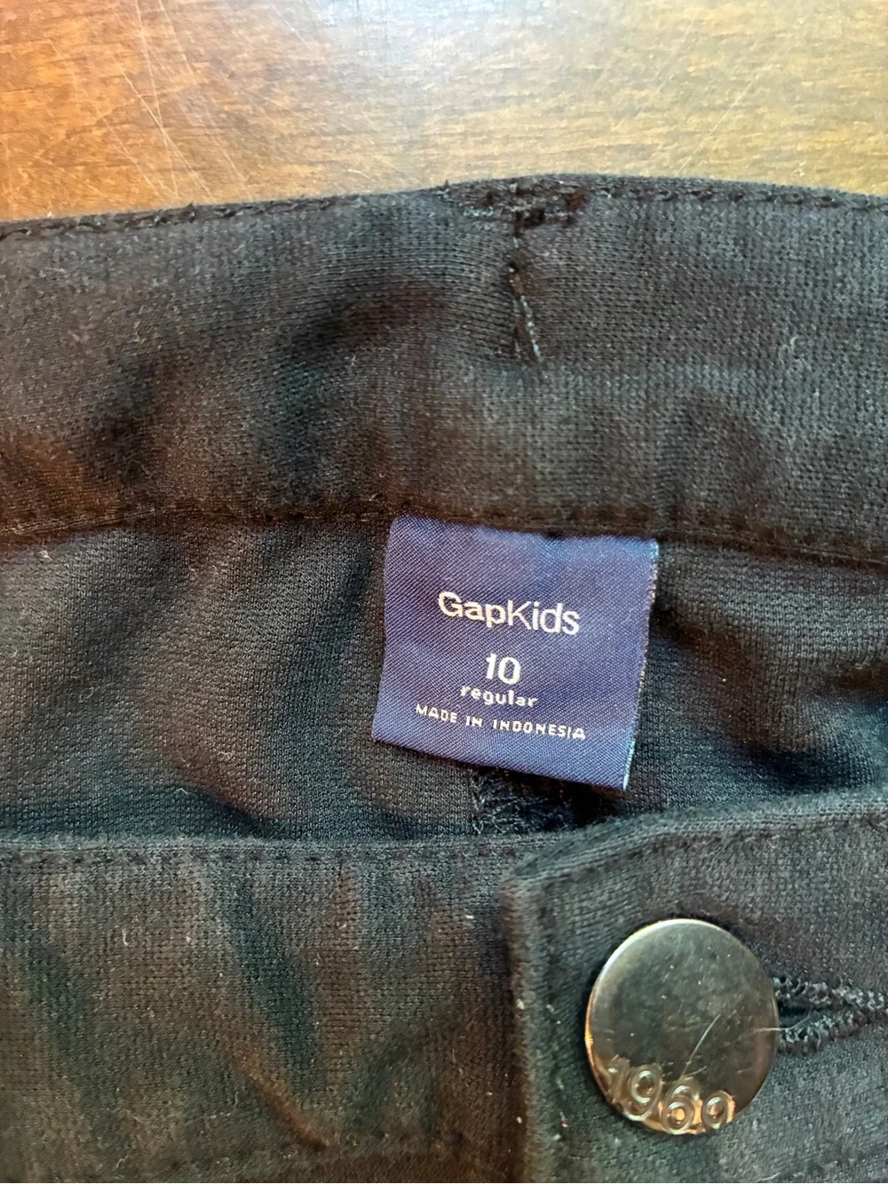 GAP Kids Black Pants with navy Label